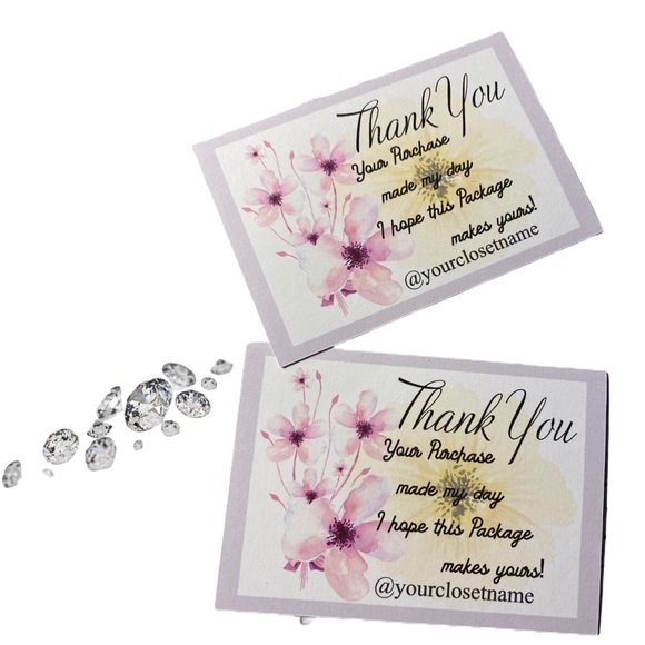 Thank You Cards with Watercolor Floral Design - Picture 2 of 8